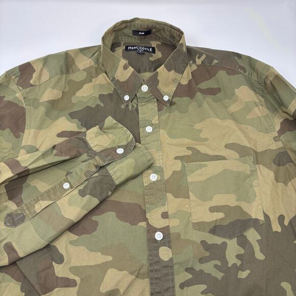 J.Crew Mercantile Large Camouflage‎ Slim Long Sleeve Button Down Shirt - Picture 1 of 5